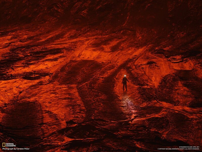 Exploring a lava cave