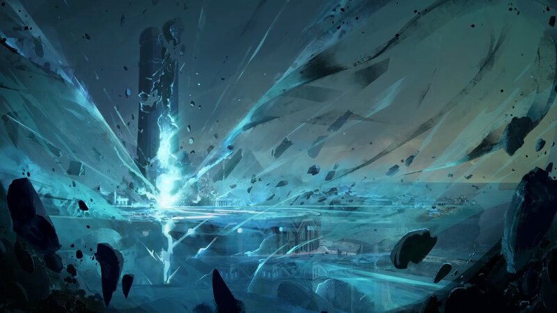 Explosion in a City — Blue