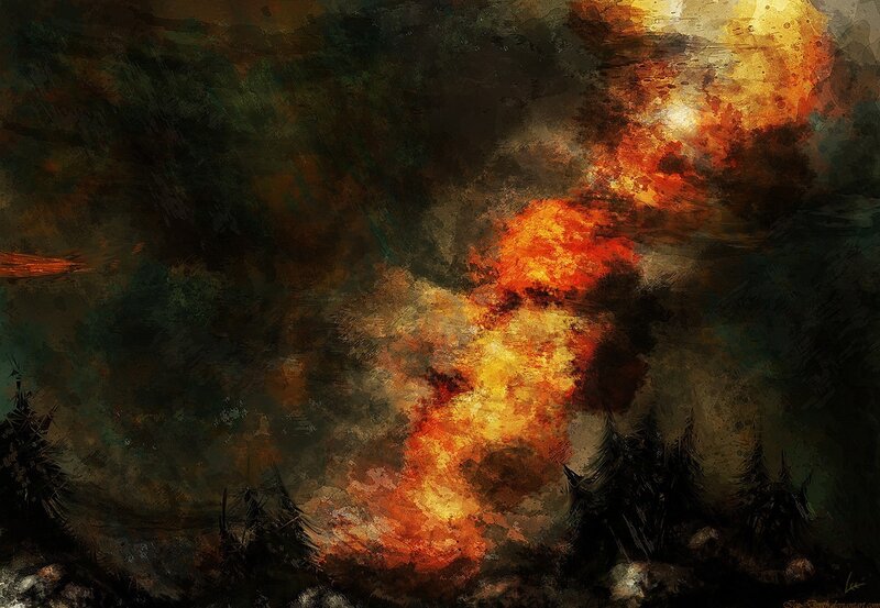 Explosion in Forest — Orange