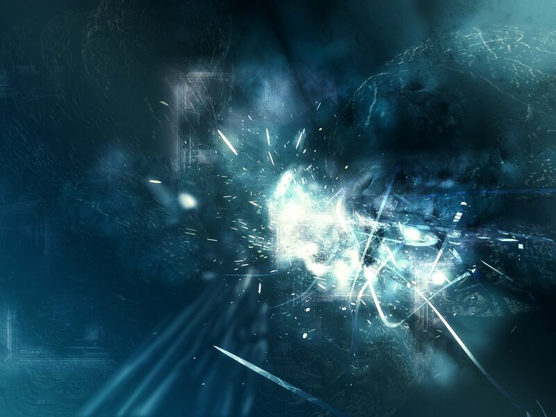Explosion in Space — Blue