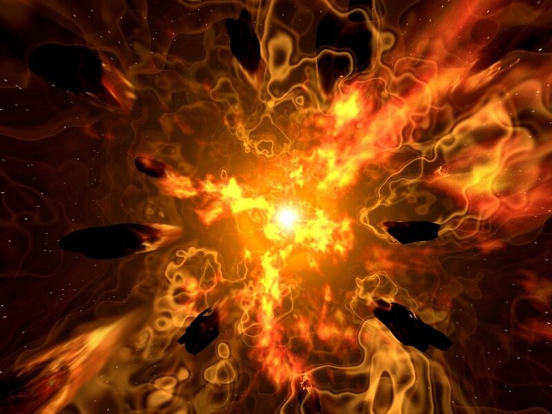 Explosion in Space — Orange
