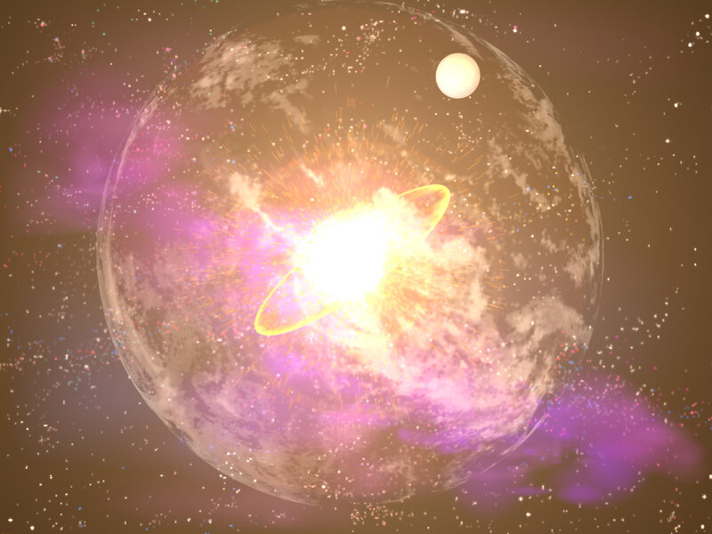 Explosion in Space — Purple, Dramatic