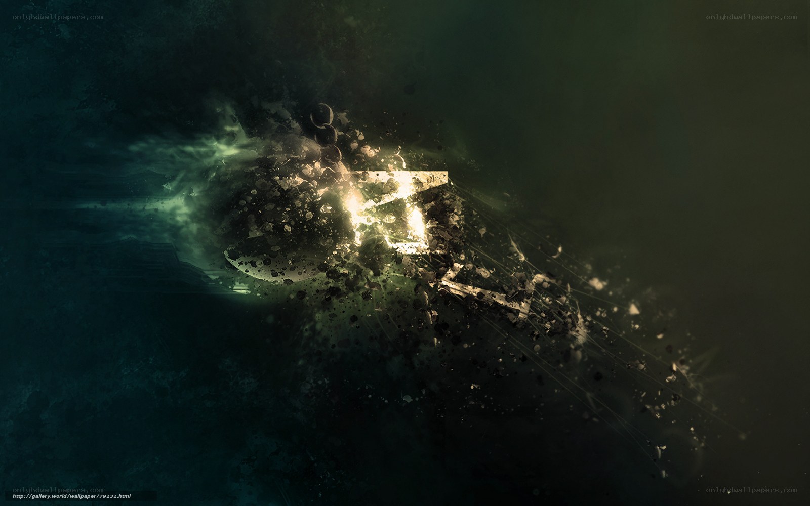 Explosion of light and debris