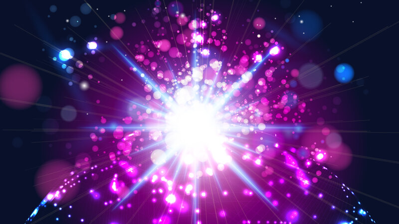 Explosion of Light Particles — Purple