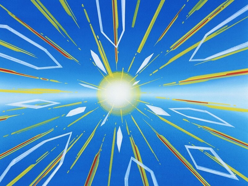 Explosion of Light Rays — Blue, Dramatic
