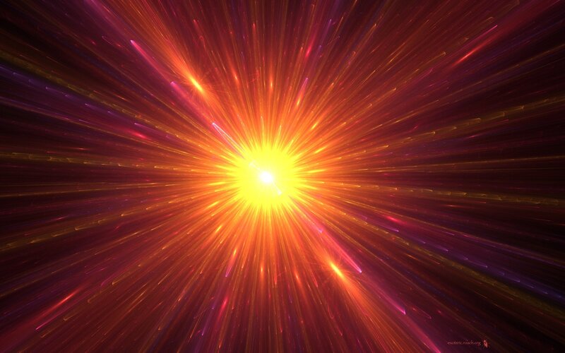Explosion of Light Rays — Yellow, Dramatic