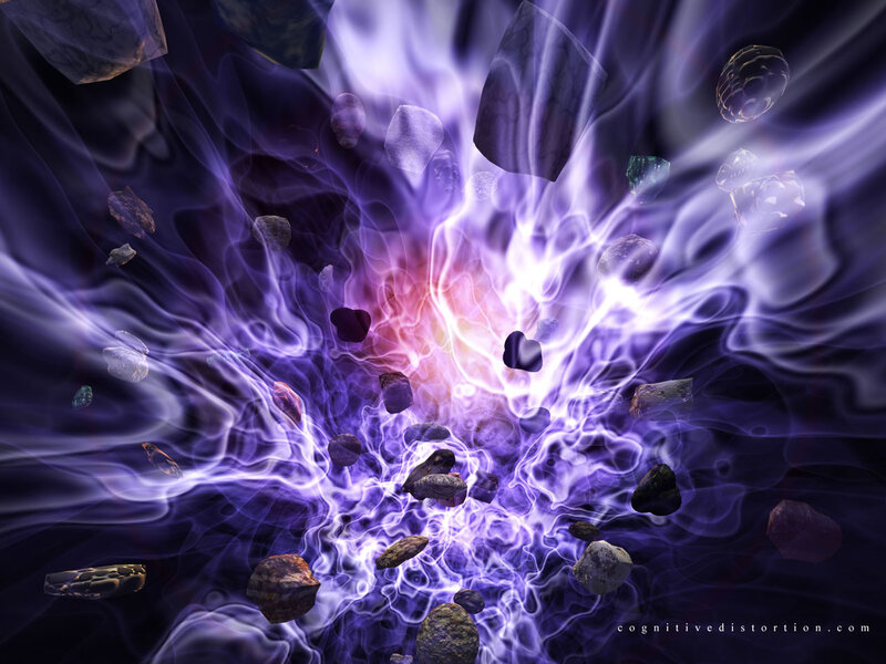 Explosion of Purple Energy — Dramatic