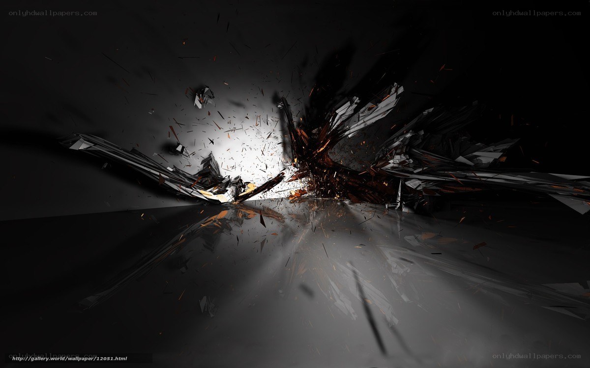 explosion of shattered glass