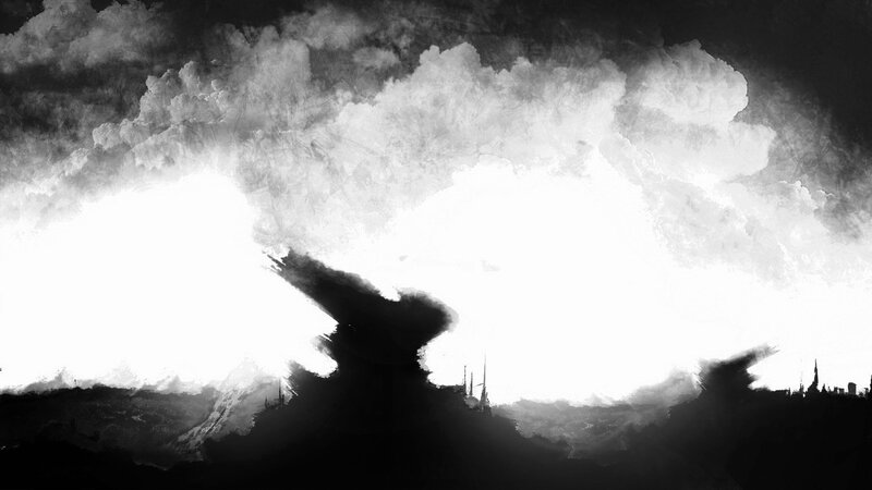 explosion over city skyline