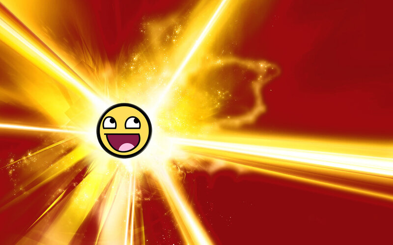 explosion with smiley face