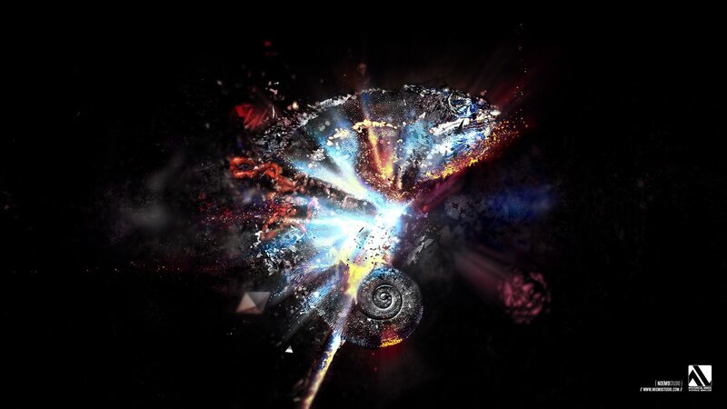 explosive abstract digital art