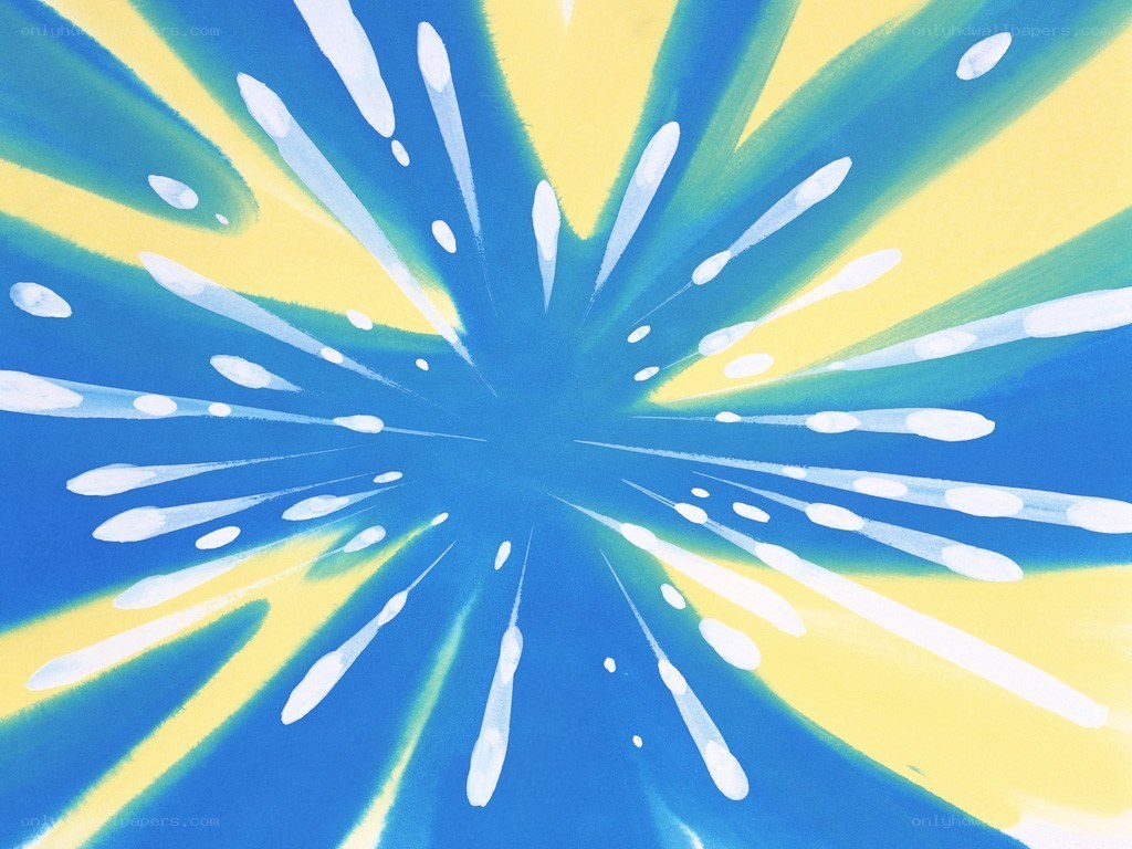 Explosive blue and yellow burst