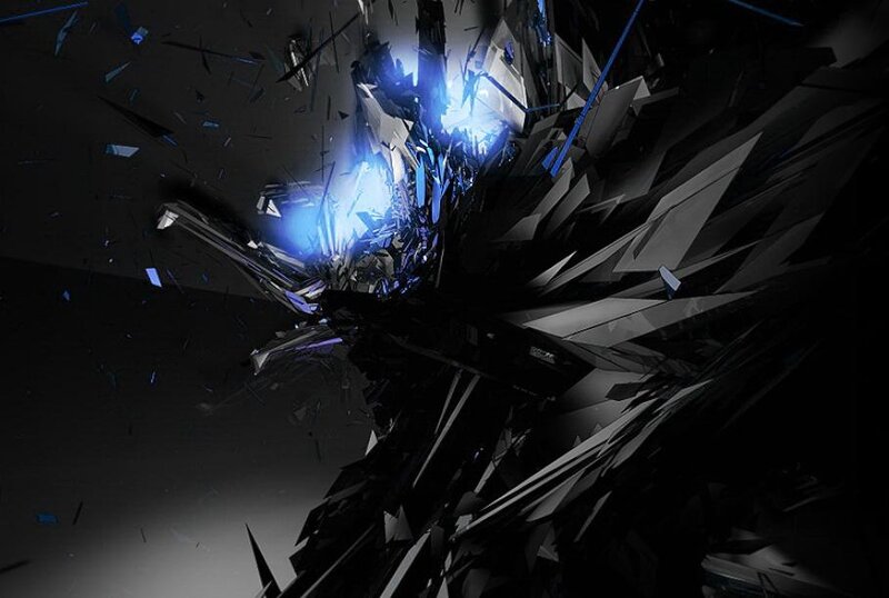 explosive blue energy burst