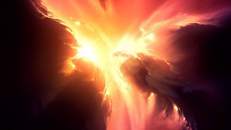 Explosive Energy Burst — Orange, Dramatic