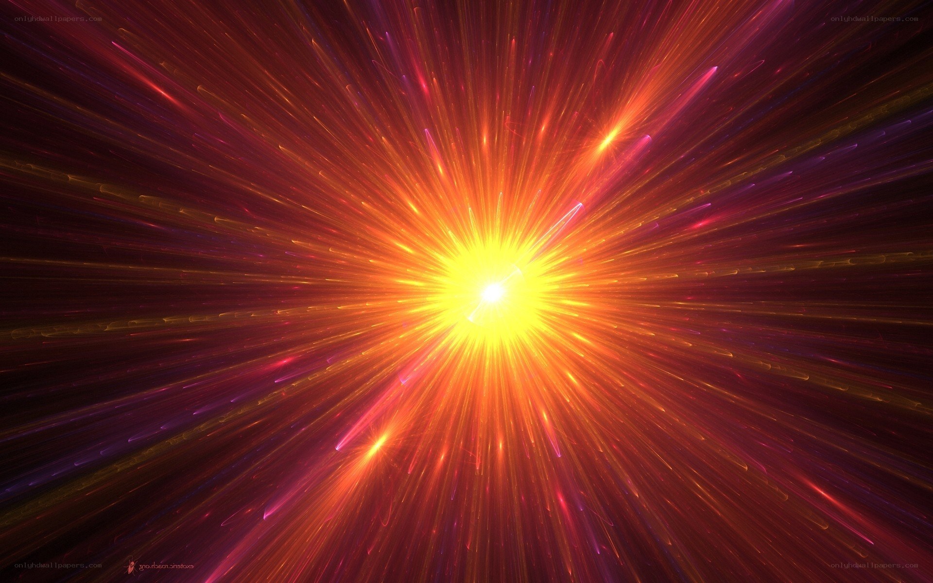 explosive light burst