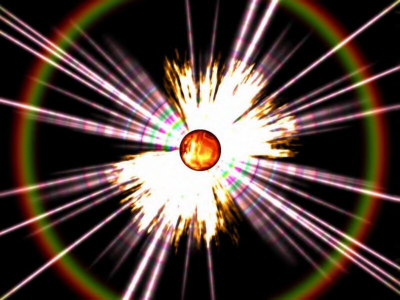 Explosive light burst
