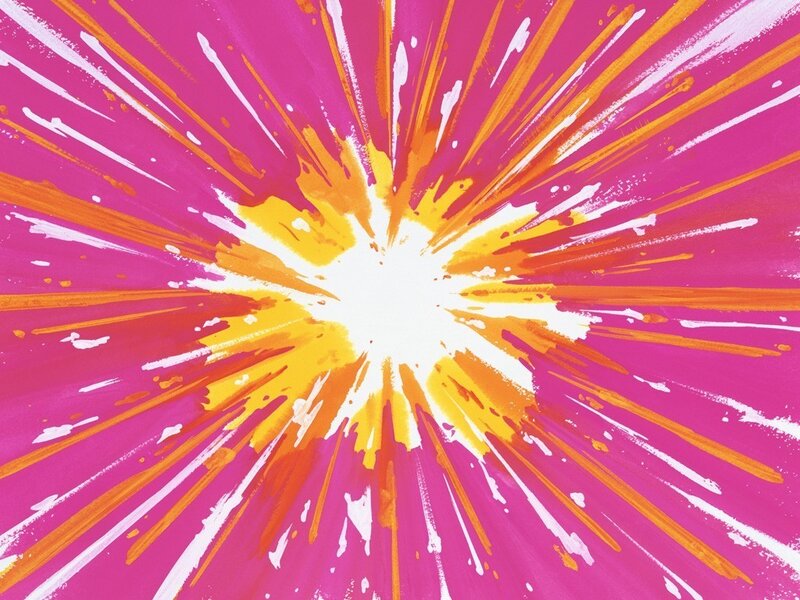 Explosive paint burst