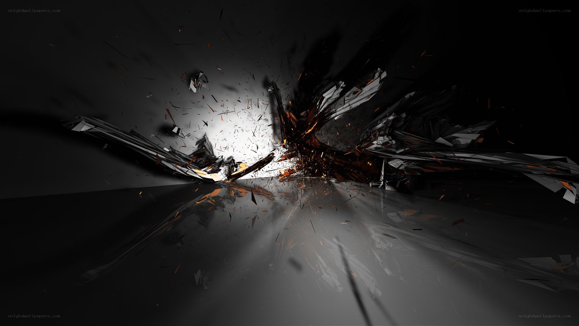Explosive shattering effect