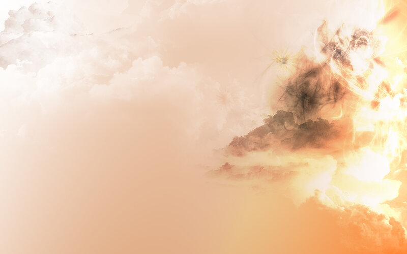 explosive sky with clouds