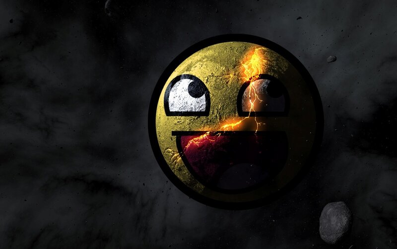 Explosive smiley face