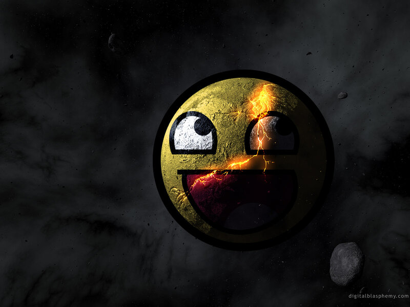 Explosive smiley face