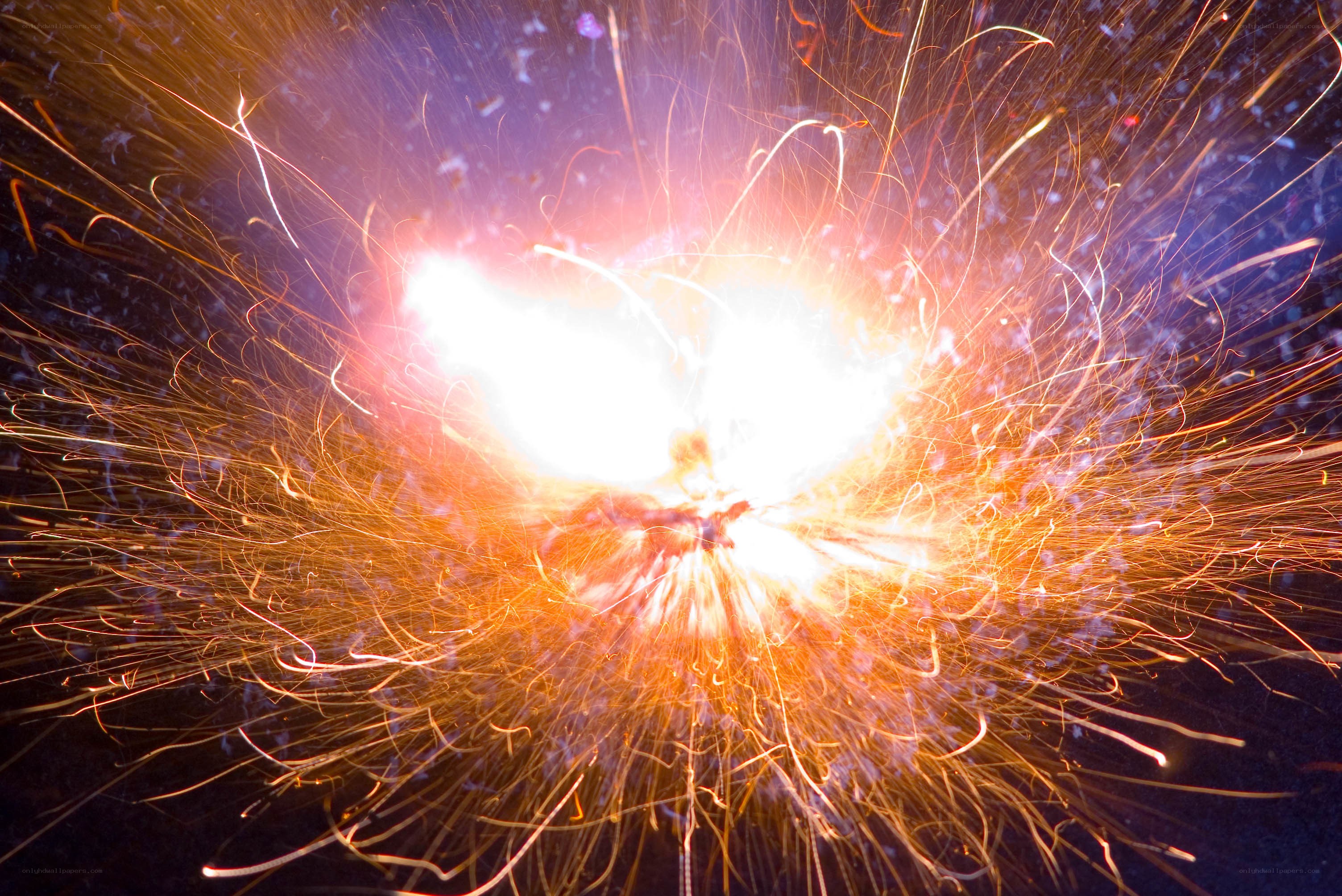 Explosive spark burst