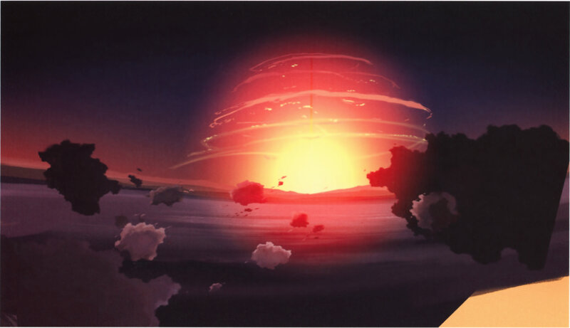 Explosive sunset over water