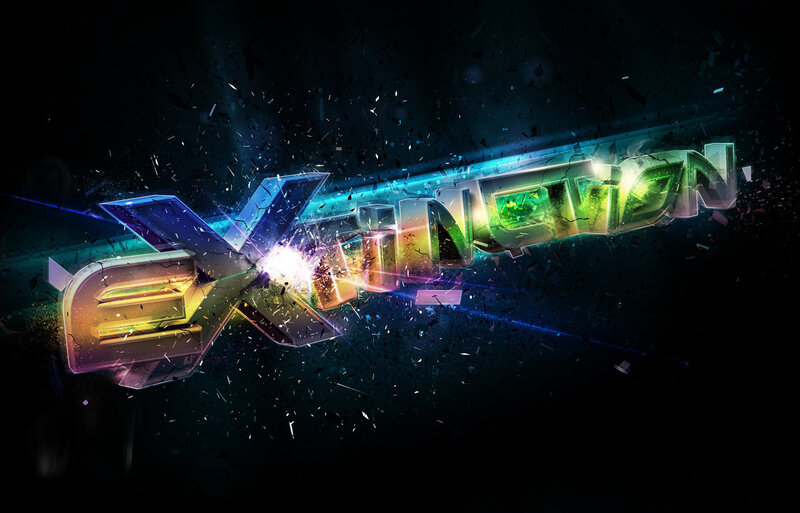 explosive text design