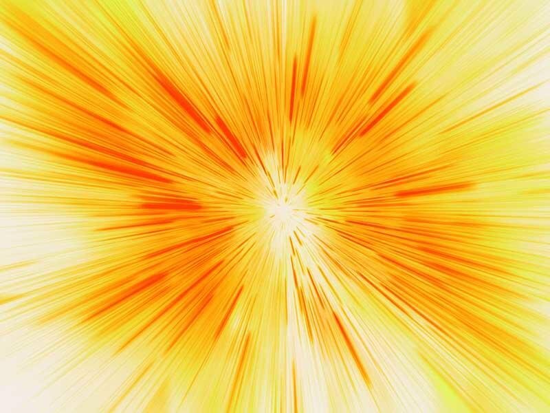 explosive yellow light burst