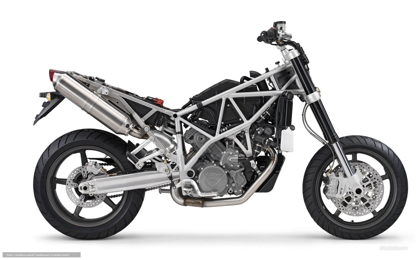 exposed motorcycle frame