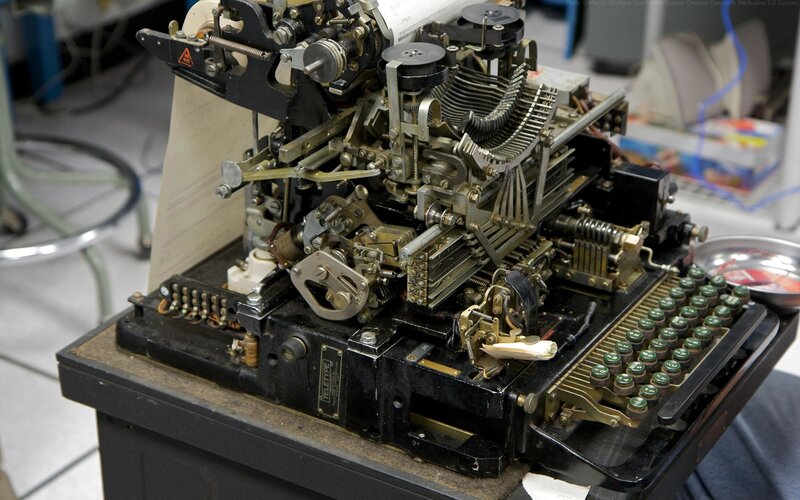 Exposed Typewriter Mechanism