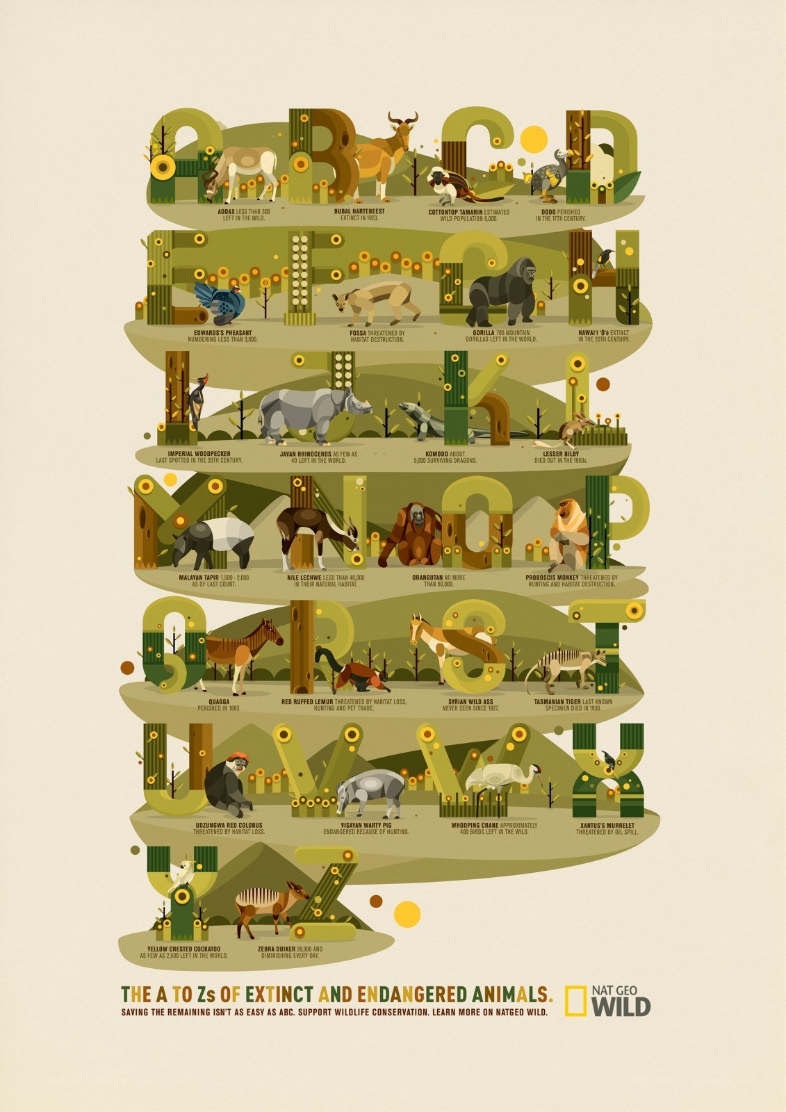 Extinct and Endangered Animals A to Z