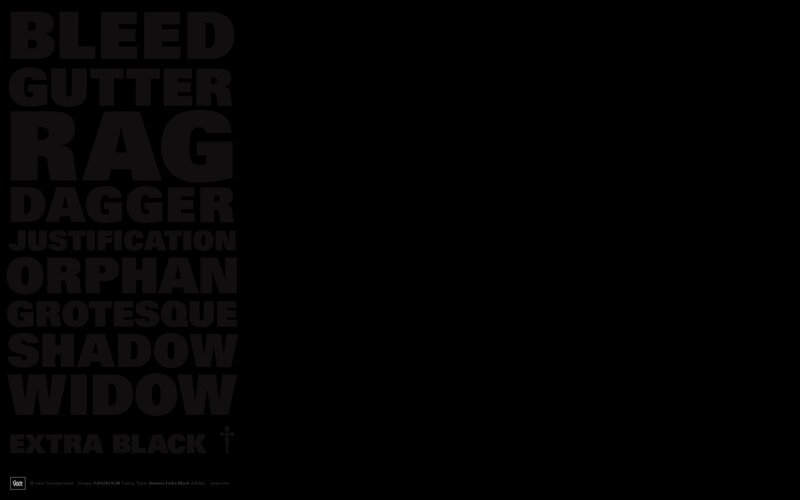 Extra Black font sample
