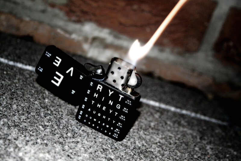 eye chart lighter in use