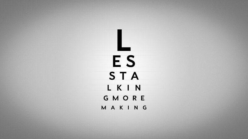 Eye Chart with Text — Black, Neutral, Minimalist