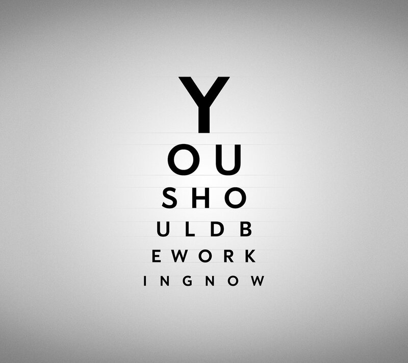 Eye Chart with Text — Black