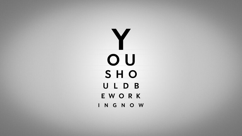Eye Chart with Text — Gray