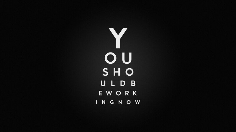 Eye chart with text message