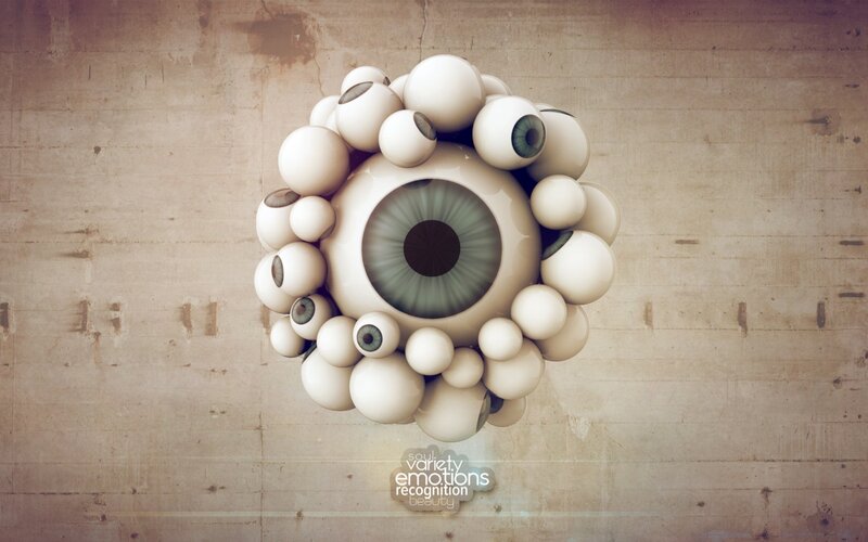 eye cluster art piece