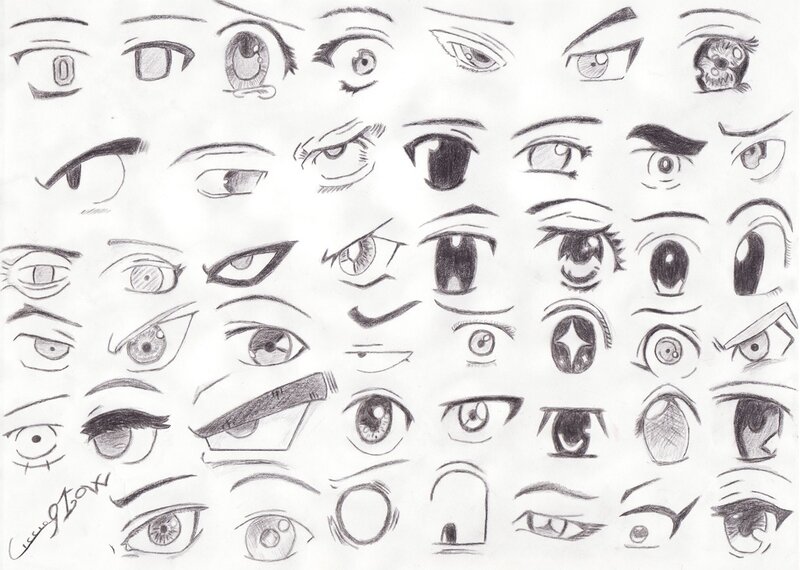 eye drawing collection
