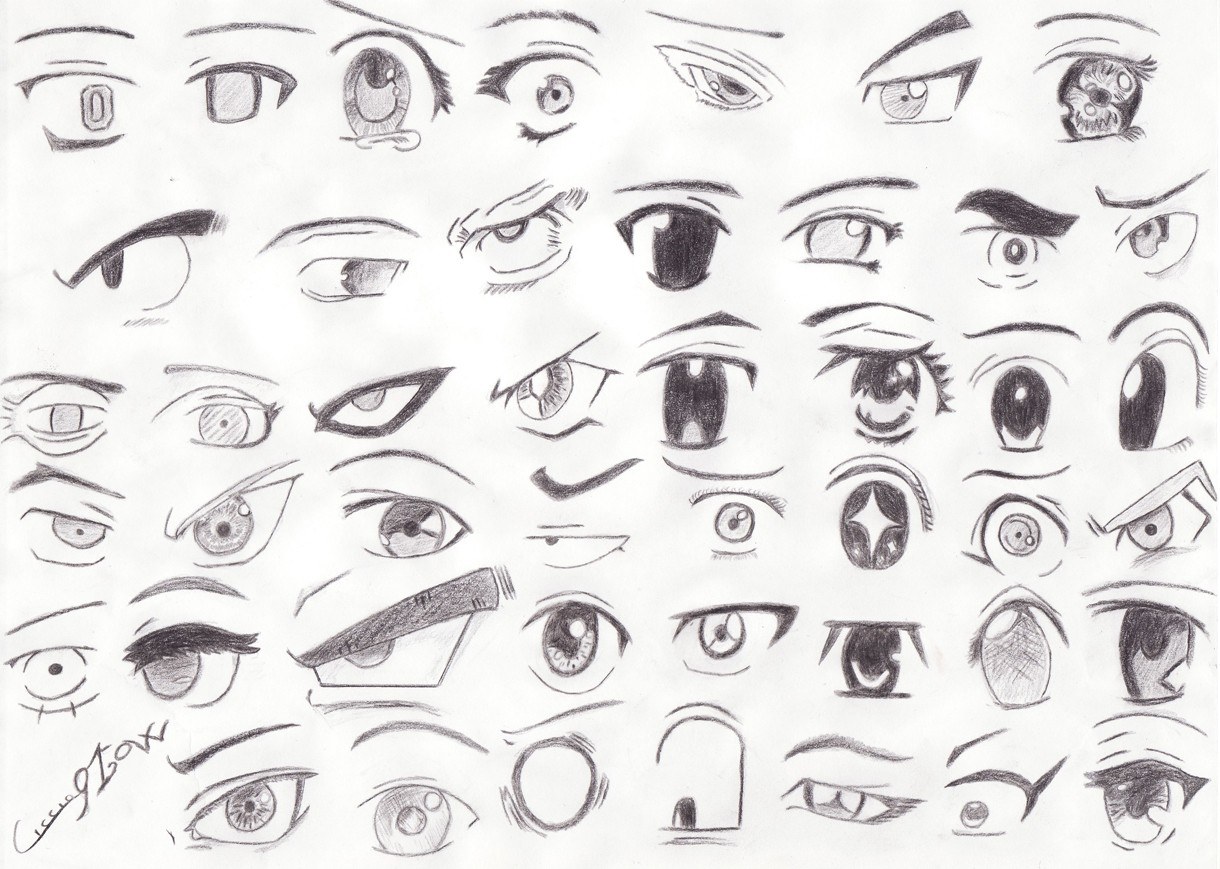 eye drawing collection