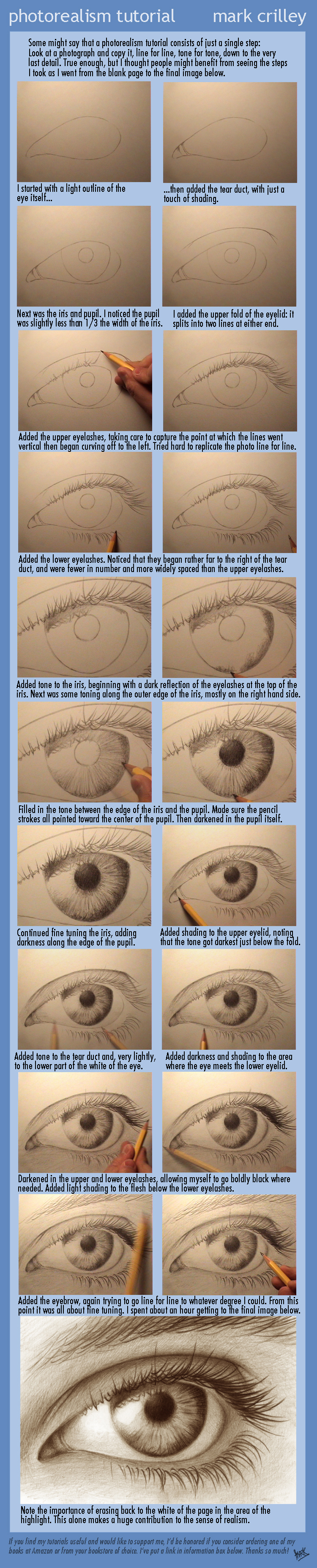 eye drawing tutorial steps