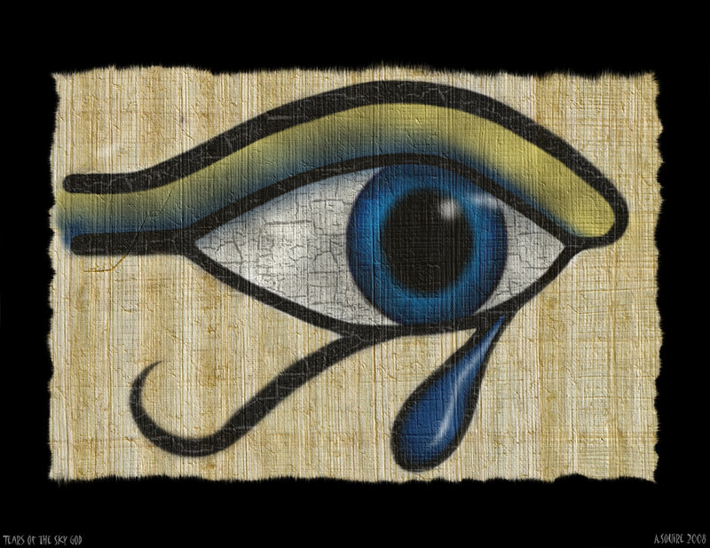Eye of Horus on papyrus