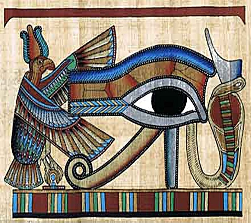 Eye of Horus with falcon