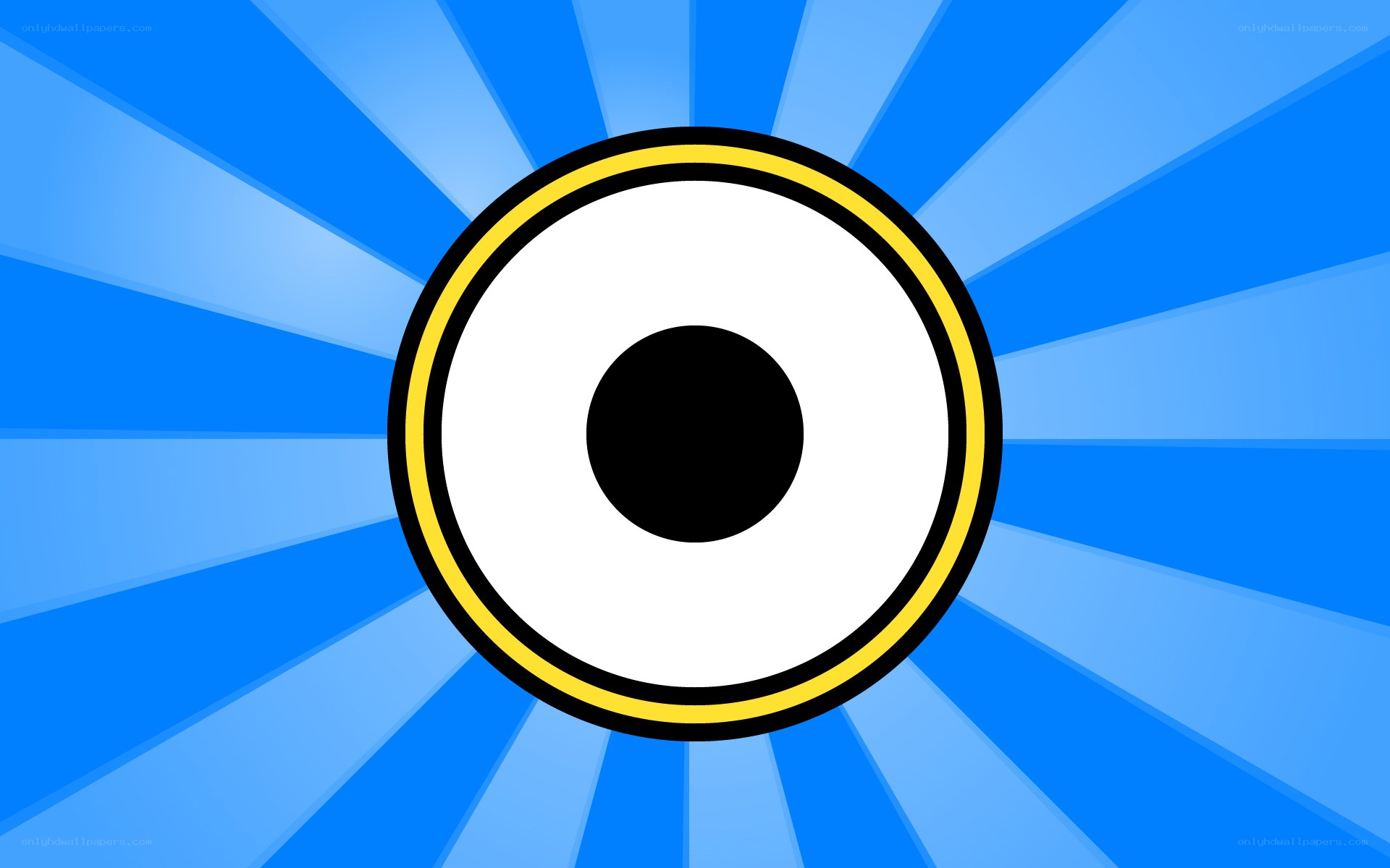 eye on blue background