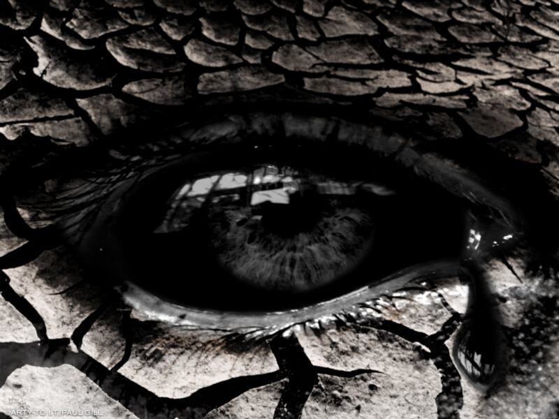 eye on cracked earth