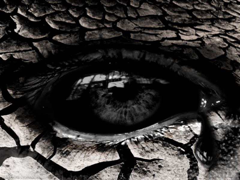 eye on cracked earth