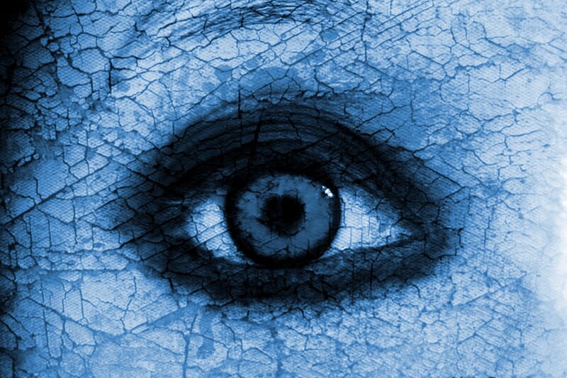Eye on Cracked Surface