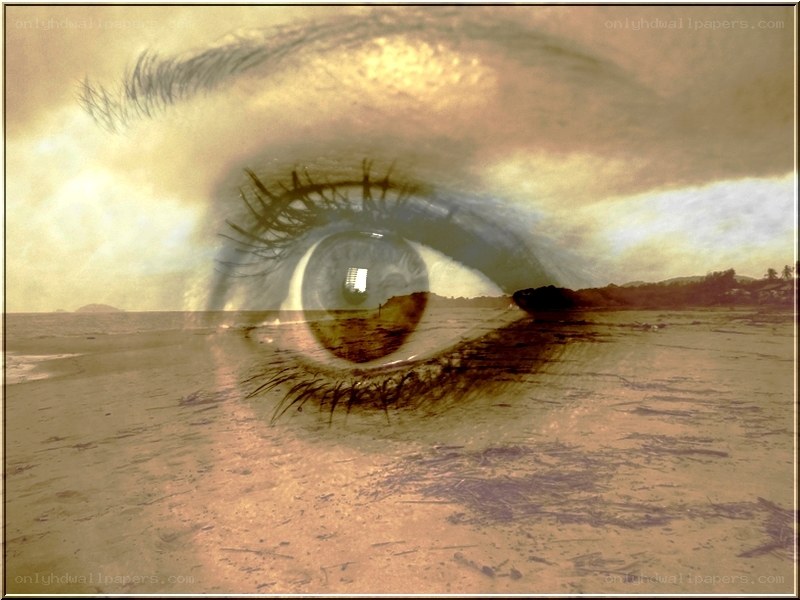 eye over beach landscape