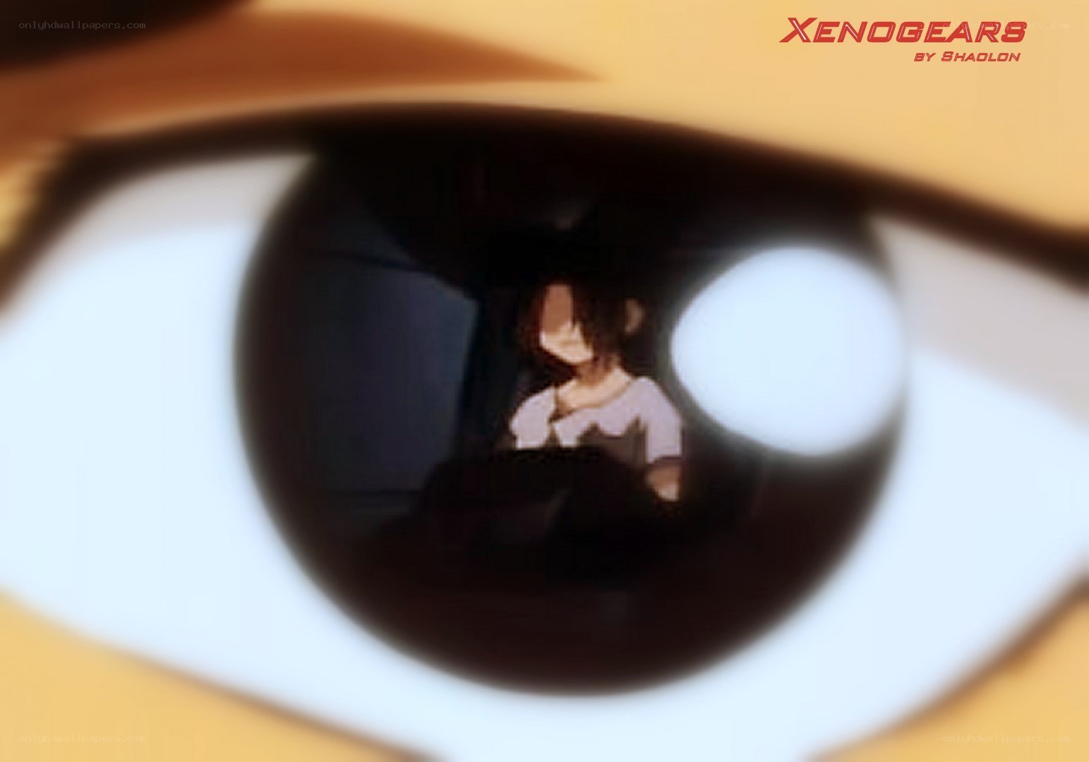 eye reflection of a character